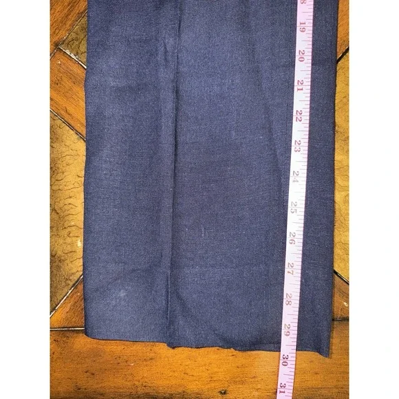 Ralph Lauren Purple Label Mens Luxury Blue 100% Linen Pants 36 Italy Old Money